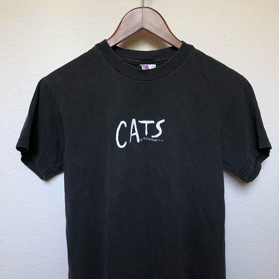 Vintage Cats The Musical Shirt 1981 80S Cat Shirt 1980S Vtg Cat Eyes Graphic Faded Bla Shirt