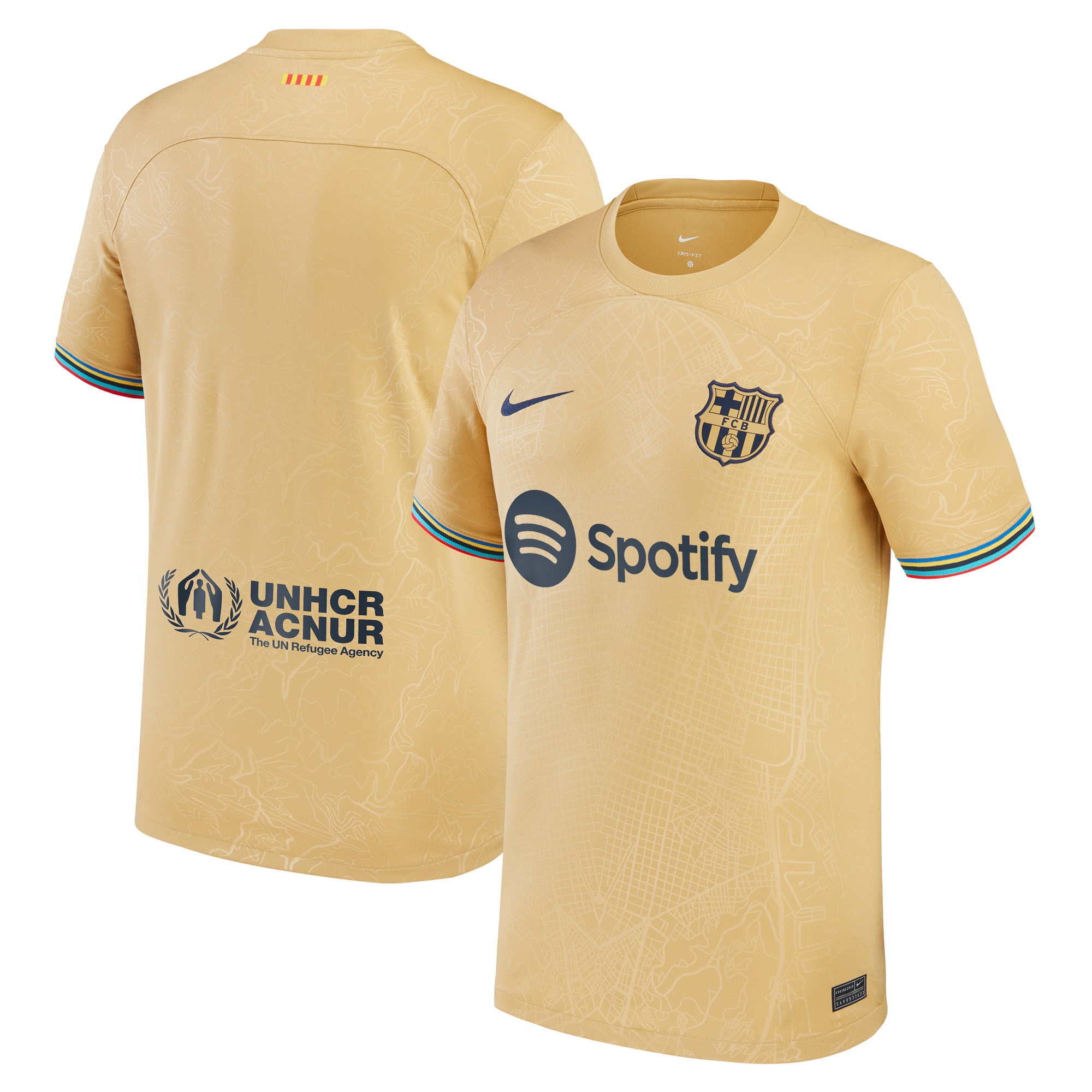 Barcelona 2022/23 Away Replica Blank Jersey – Yellow