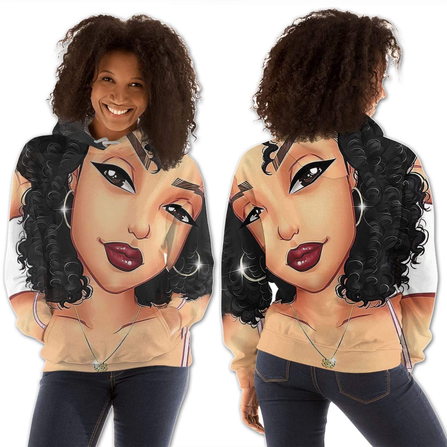 African American Hoodies Beautiful Black American Woman Black History Month Clothing