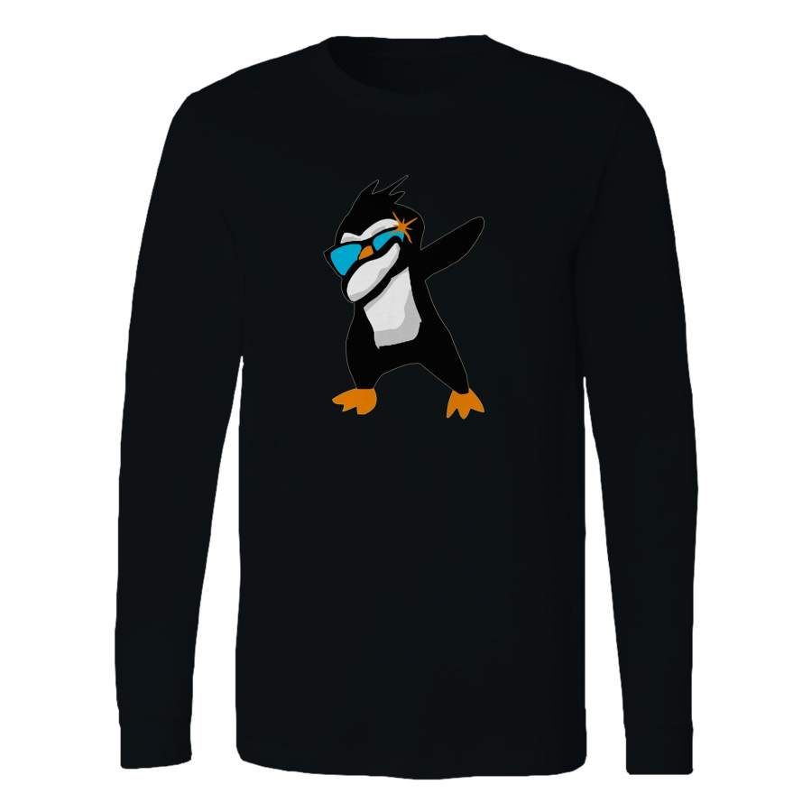 Rainbow Penguin Penguin Party Dabbing Penguin Long Sleeve T-Shirt