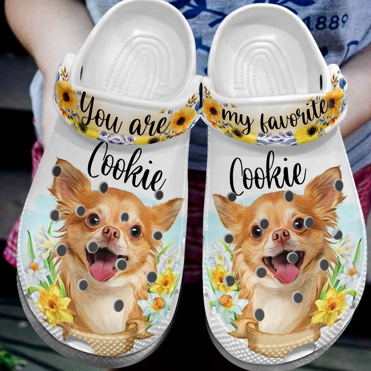 Chihuahua Personalized Clog, Custom Name, Text, Color, Number Fashion Style For Women, Men, Kid, Print 3D You Are My Favorite