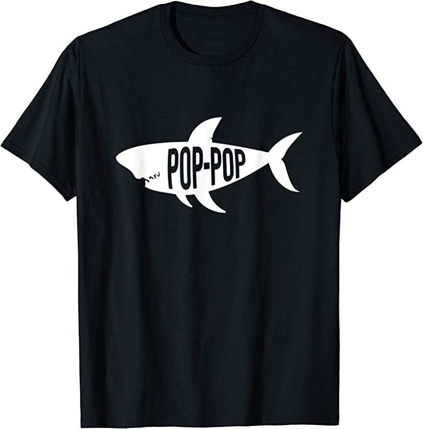 Vintage Pop-Pop Shark Pop Pop Gifts Funny Fathers Day Gift T-Shirt