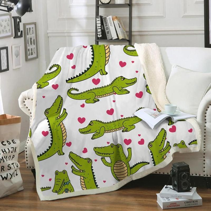 Crocodile Blanket, Christmas Gift, Dog Lover Blanket