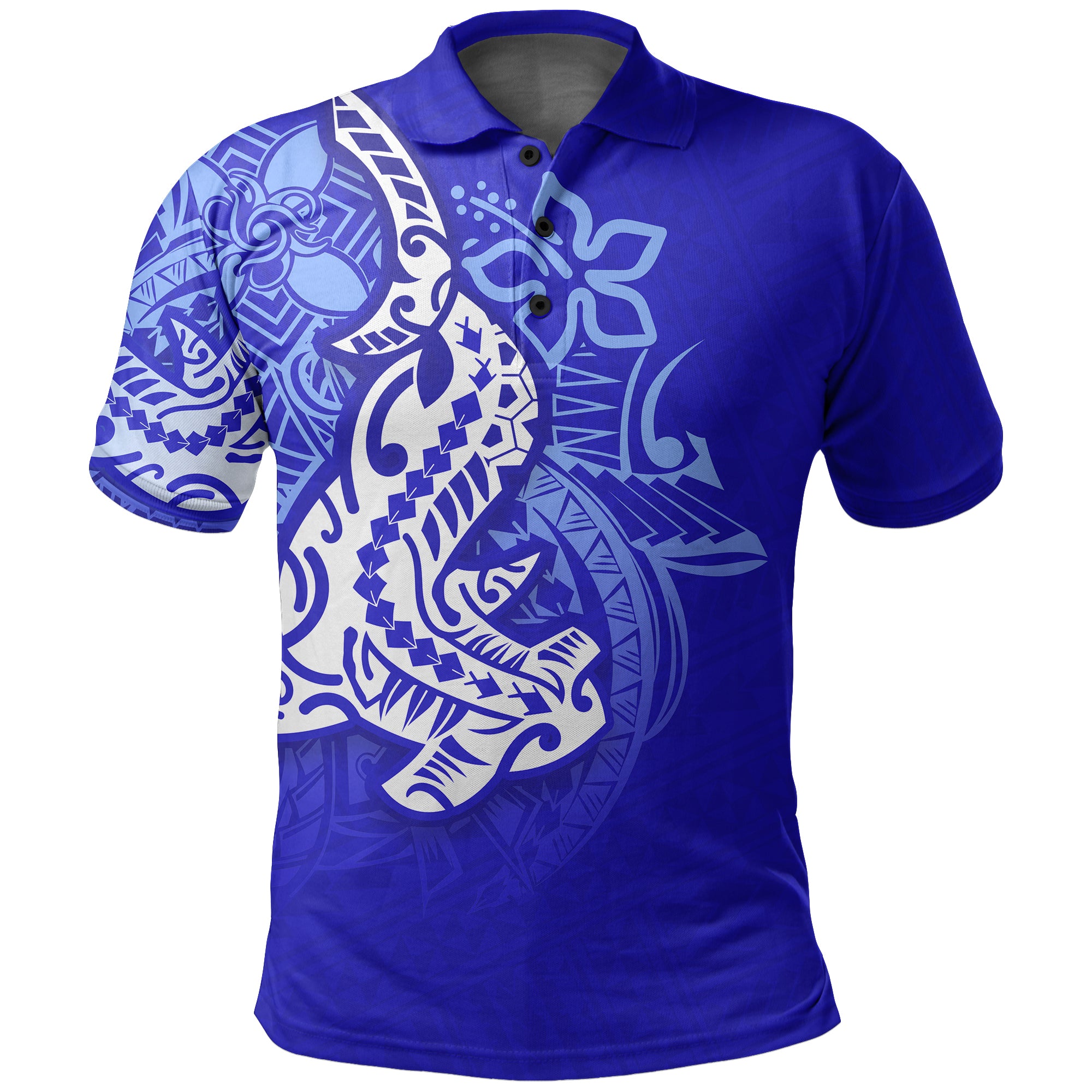 (Custom Personalised)Polynesian Polo Shirt Hammerhead Shark Lt6