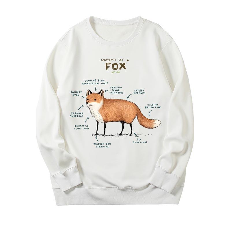 Animal Analytic Graphic Print Sweatshirt