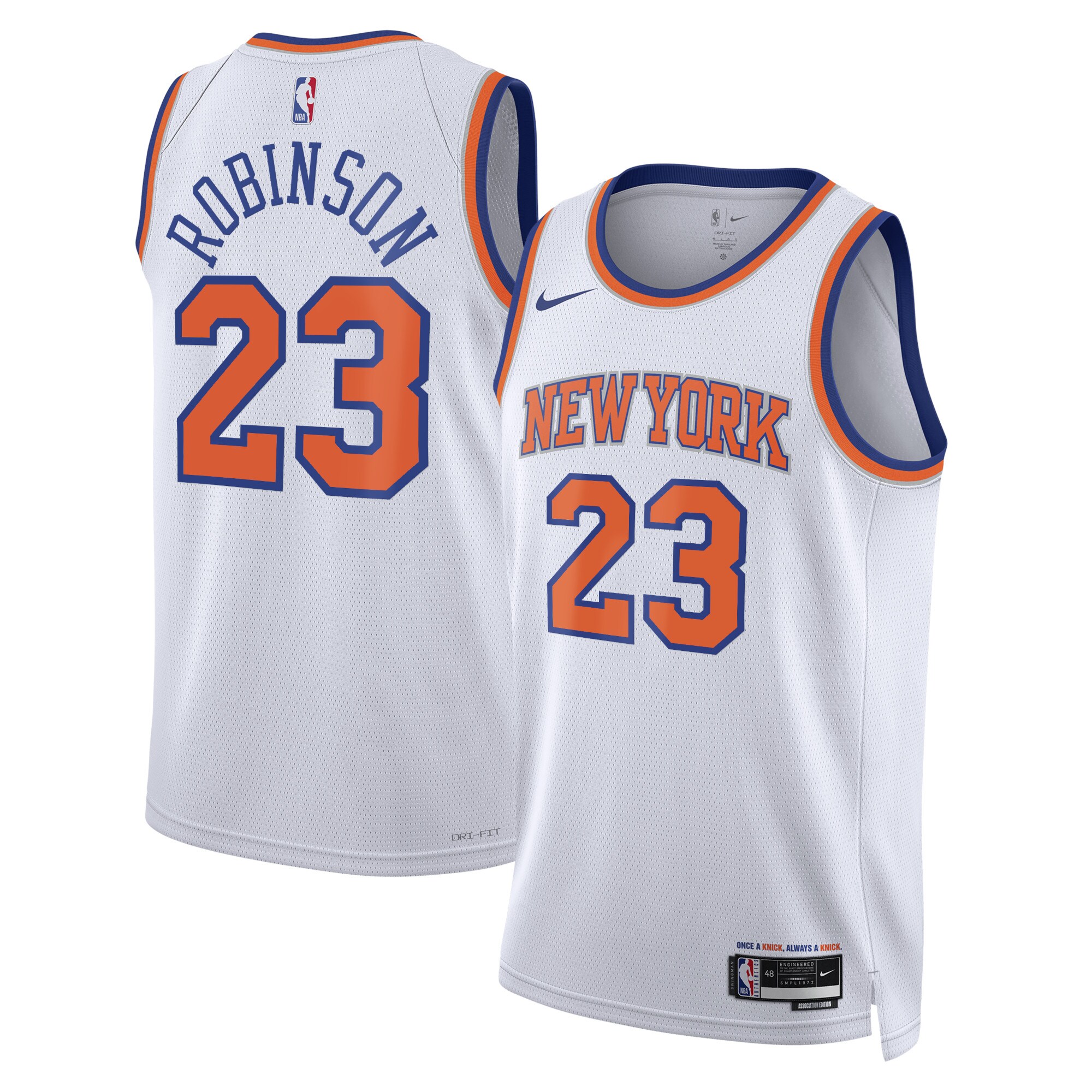 New York Knicks Association Edition Swingman Jersey – White – Mitchell Robinson – Unisex