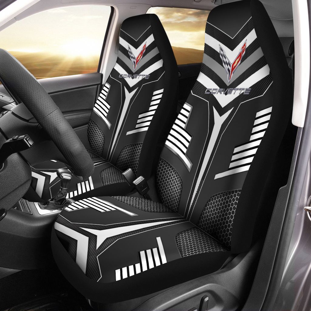 Chevrolet Corvette NCT-HA Car Seat Cover (Set of 2) Ver 9 (White)