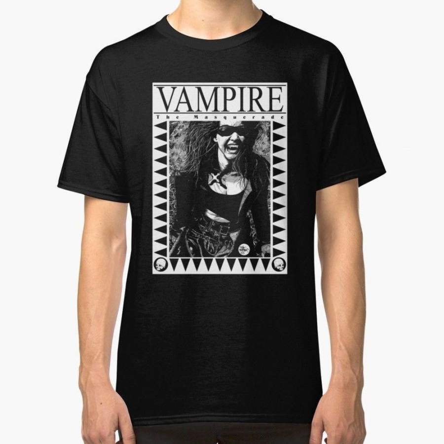 New Retro Vampire The Masquerade Men’S Black T-Shirt