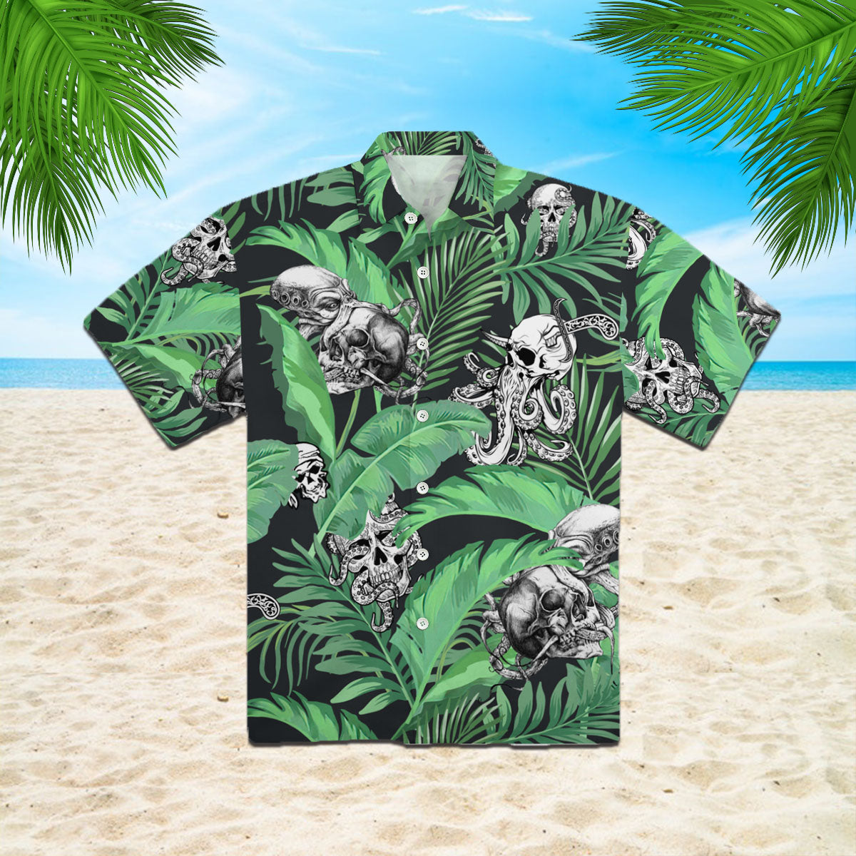 Oragontee Skull Octopus Hawaii Shirt For Men Women Adult Ha108722