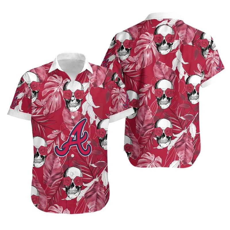 Topsportee Atlanta Braves Coconut Leaves Limited Edition Hawaiian Shirt And Shorts Summer Collection Size S-5Xl Nla006434