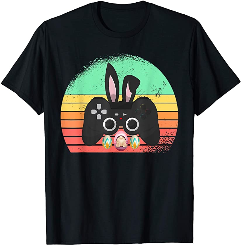 Video Game Easter Bunny Gaming Controller Vintage Gamer T-Shirt