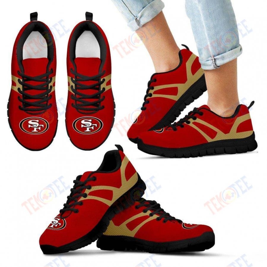 Mens Womens San Francisco 49Ers Sneakers Line Amazing Bottom Sneaker ...