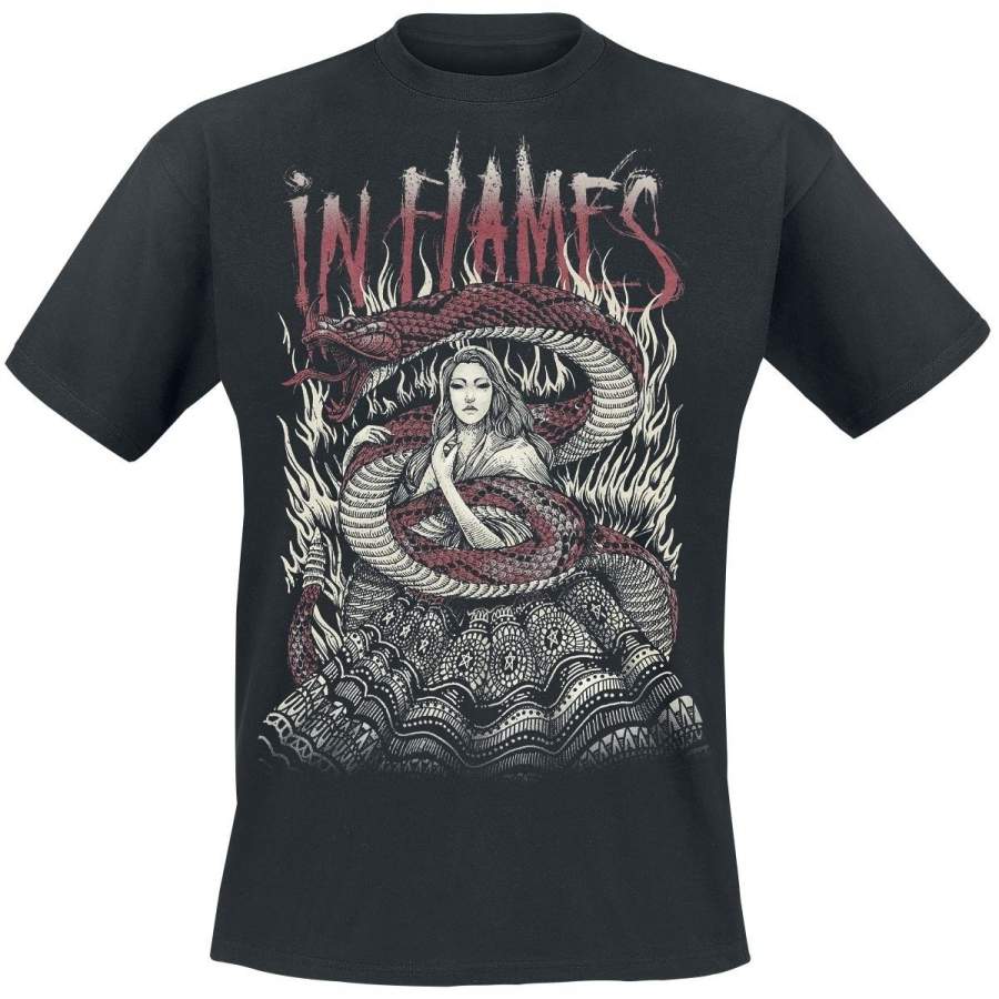 Snake Woman In Flames T-Shirt