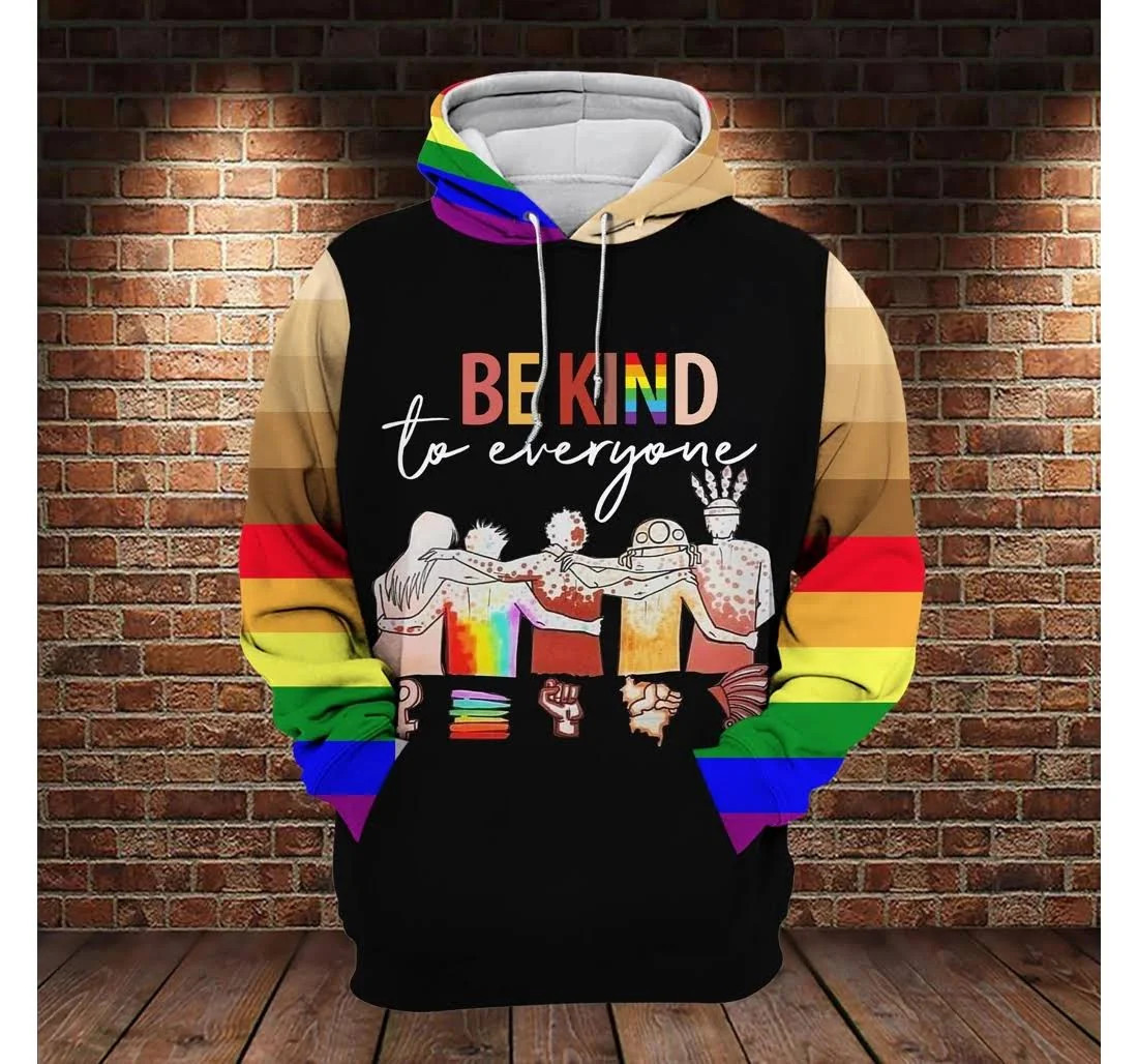 Lgbt Melanin Be Kind To Everyone Lgbt Melanin 3D All Over Printed Shirt, Sweatshirt, Hoodie, Bomber Jacket Size S – 5Xl