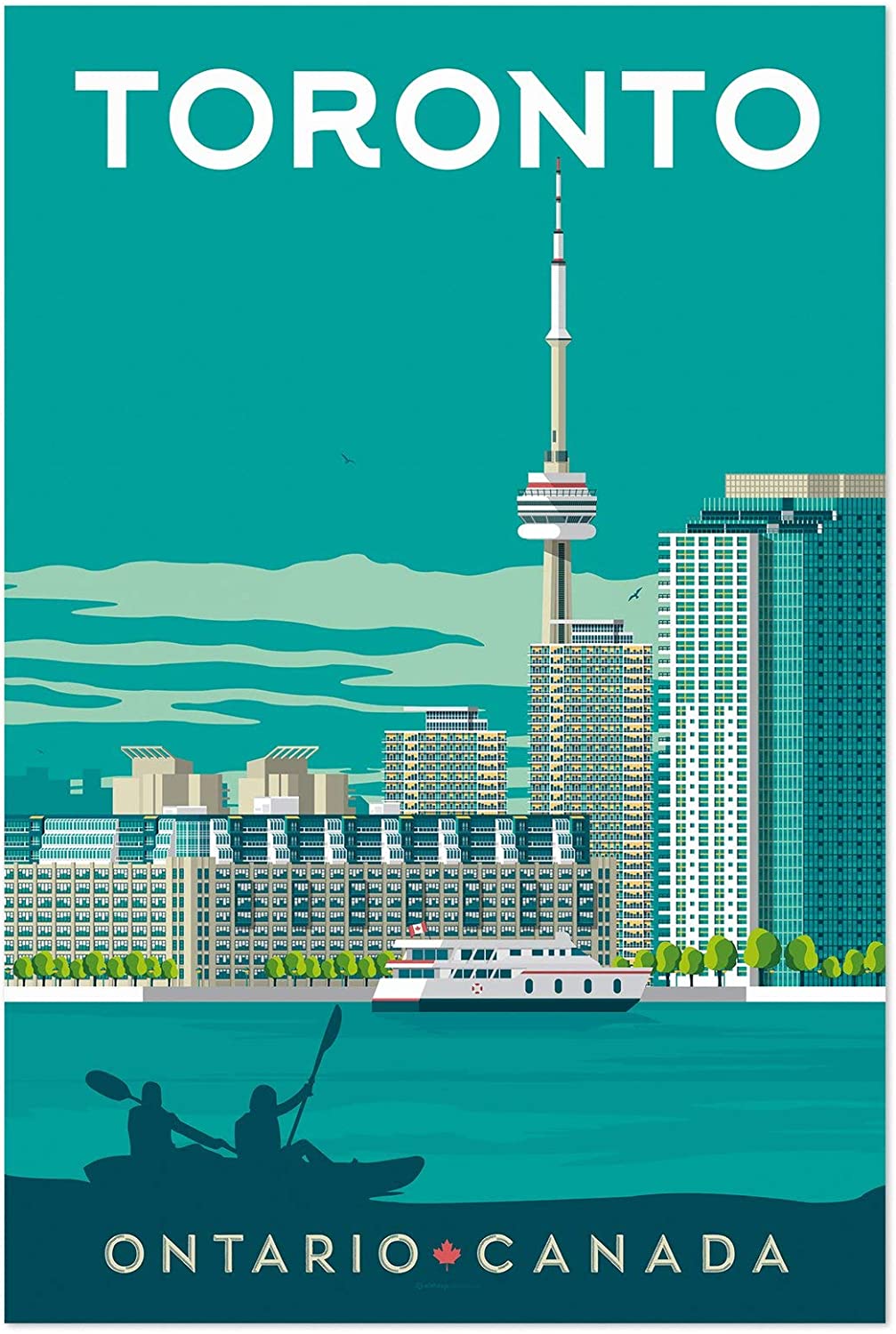 Visit To Toronto Ontario Travel To Canada  Poster Art Print      Home Decor Gift For Men Women Family Friend On Birthday, Xmas