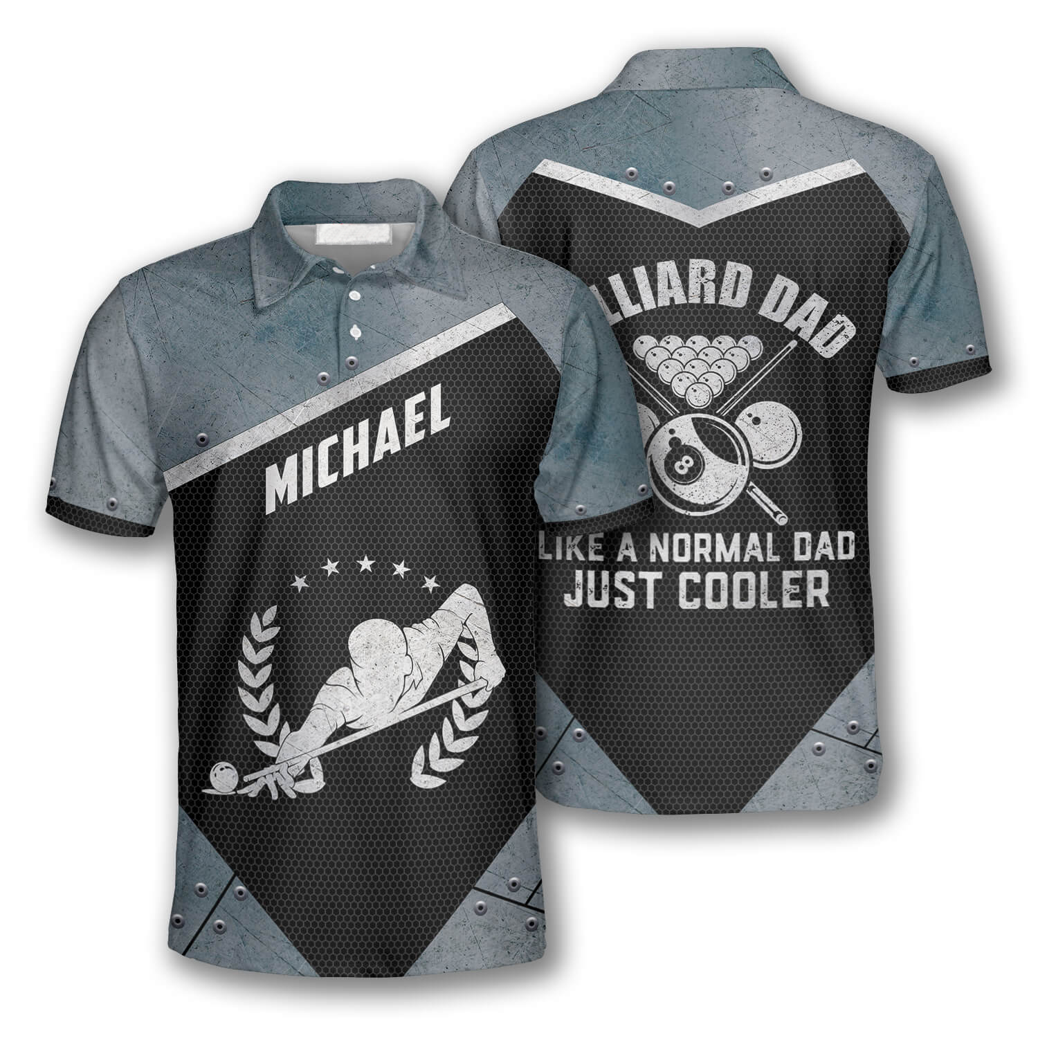 Billiard Dad Like A Normal Dad Just Cooler Custom Billiard Shirts For Men, Gift For Dad Billiard