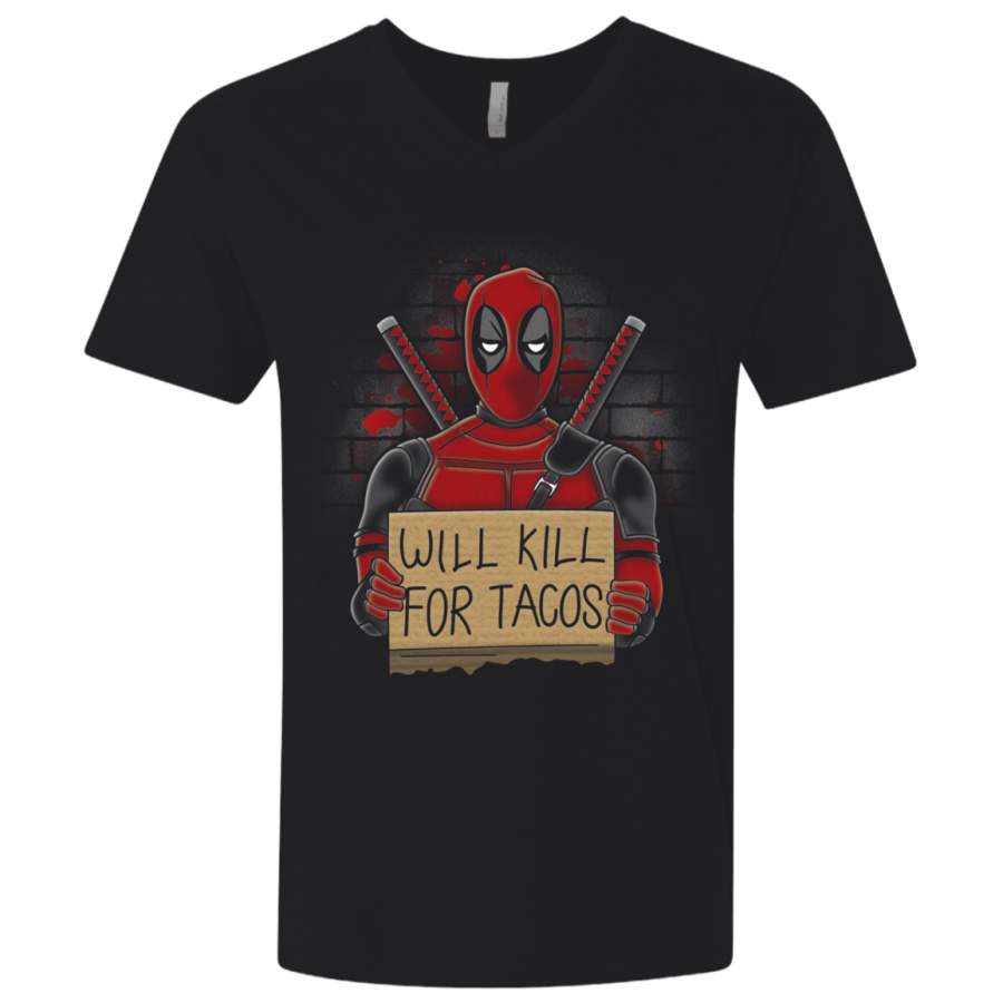 Will Kill for Tacos Men’s Premium V-Neck