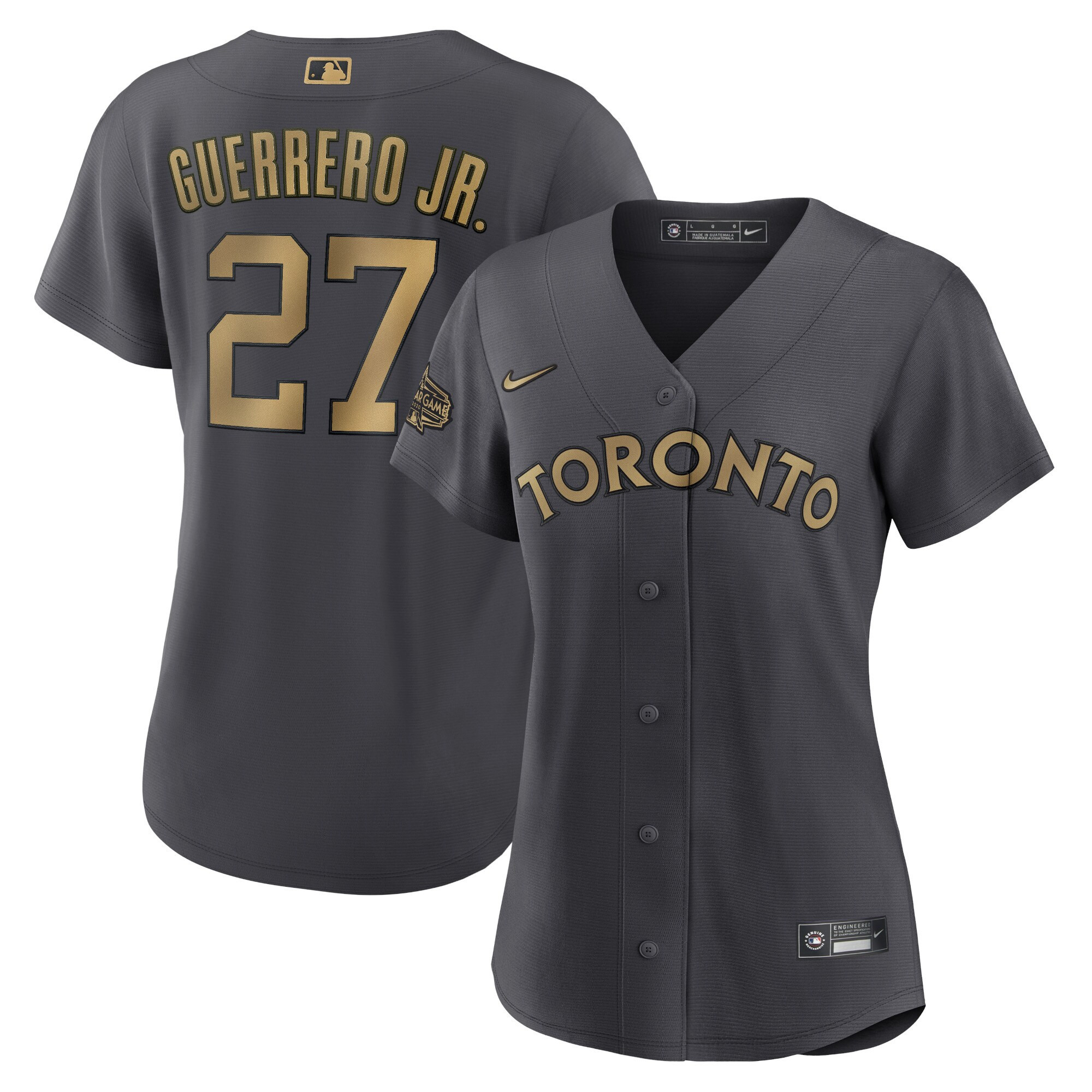 Vladimir Guerrero Jr. Toronto Blue Jays Womens 2022 MLB All-star Game Replica Player Jersey – Black MLB