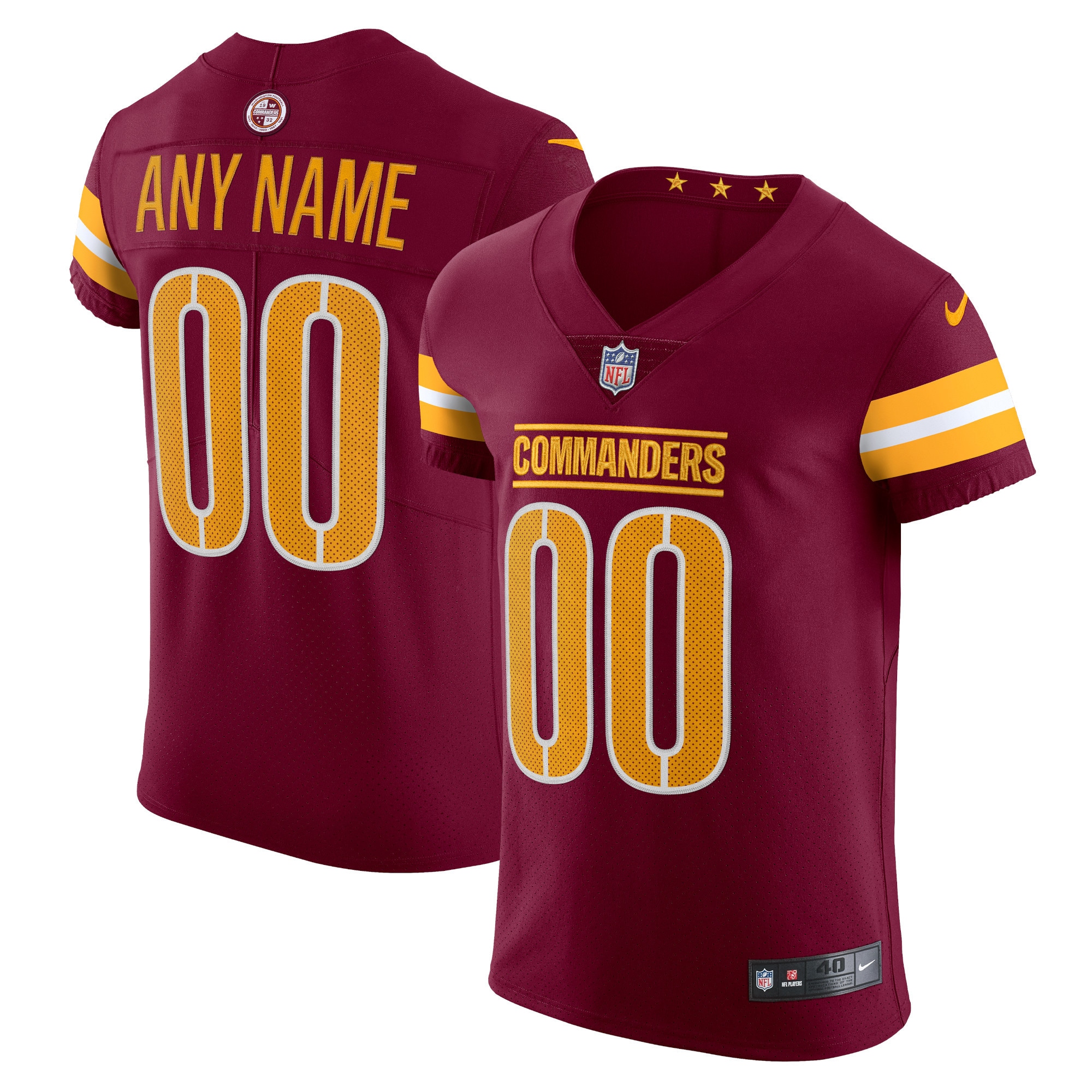 Washington Commanders Vapor Untouchable Elite Custom Jersey – Burgundy