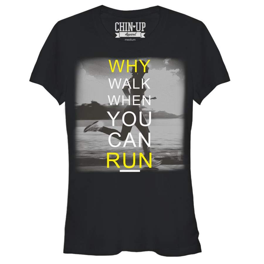 CHIN UP Junior’s Runner  T Shirt Black