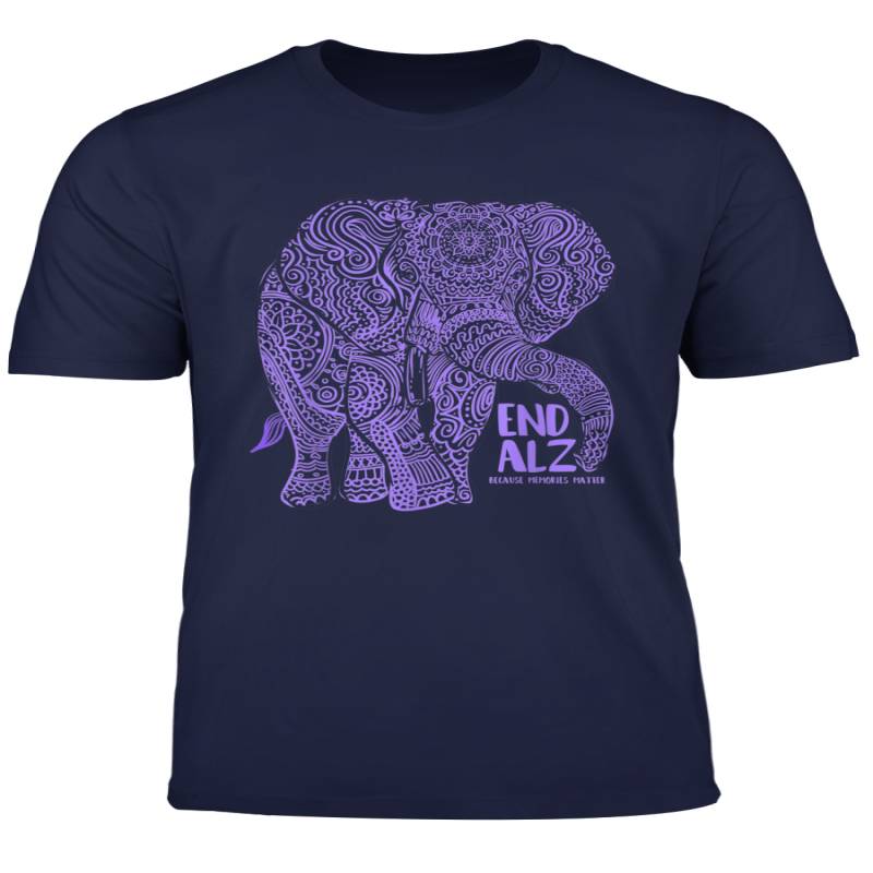 Purple Elephant Alzheimer Awareness Apparel Gifts End Alz T Shirt