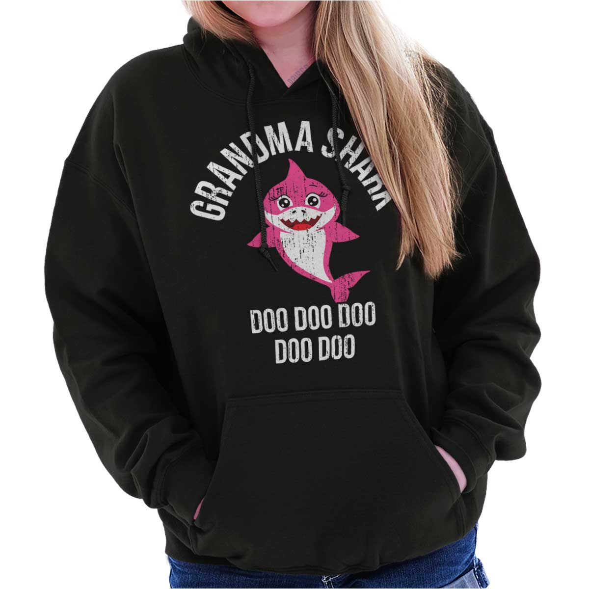 Cartoon Grandma Shark Hoodie