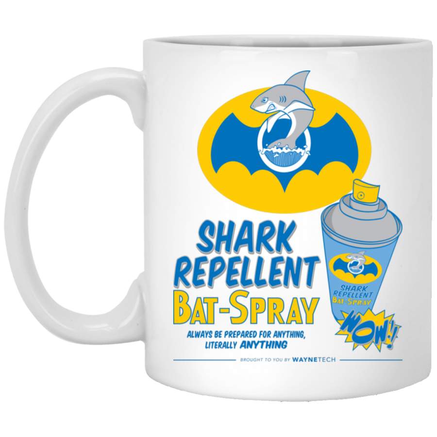 Shark Repellent Bat-Spray Mug White Mug