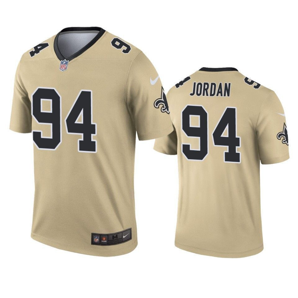 New Orleans Saints Cameron Jordan Gold Inverted Legend 3D Jersey