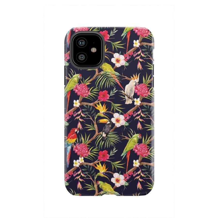 Parrot Toucan Tropical Pattern Print Tough Phone Case