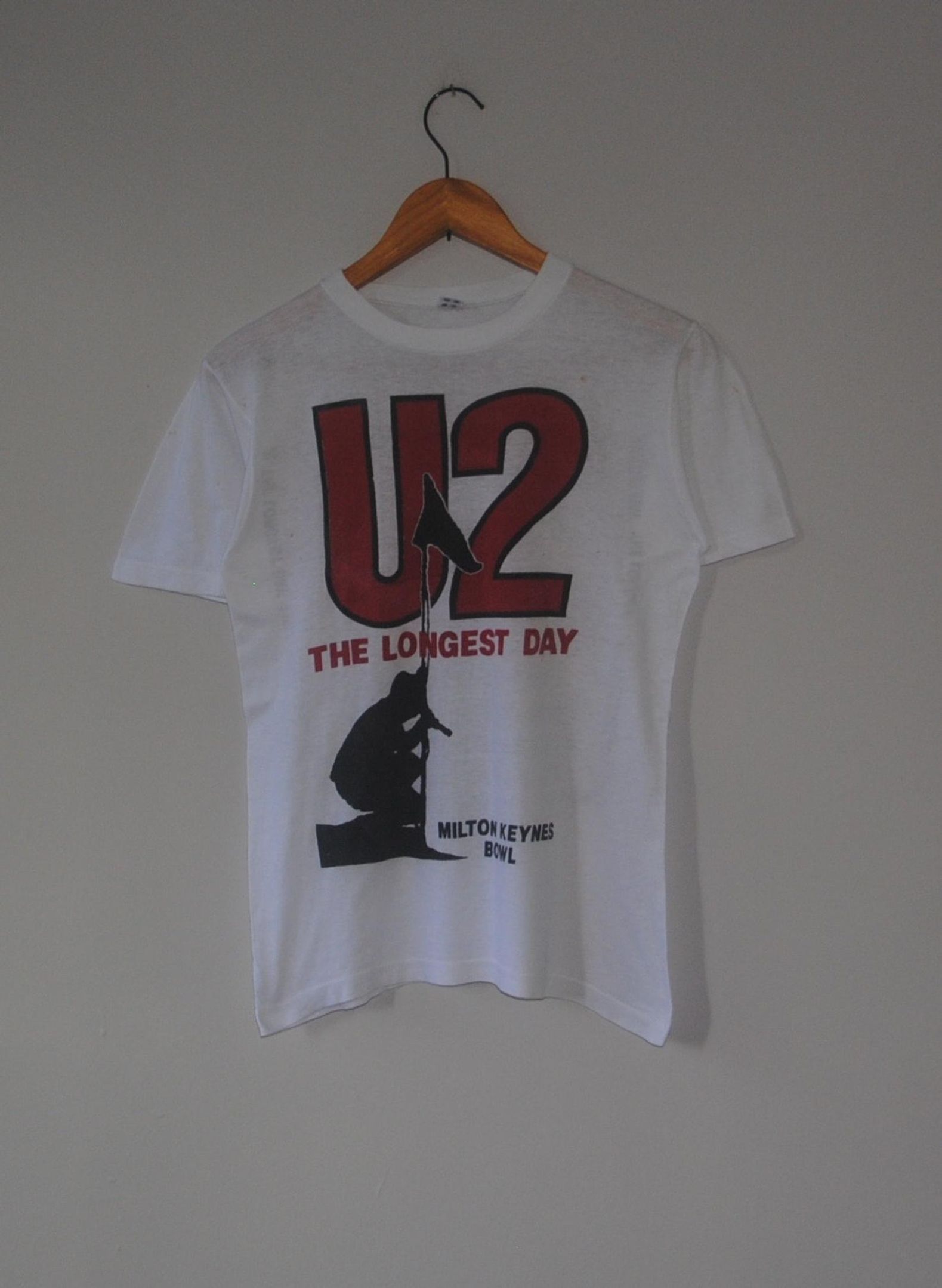 Vintage U2 With Ramones Rem Billy Bragg 1985 The Longest Day Milton Keynes Bowl Uk Concert T Shirt Xs/S / 1980S Rock Post Punk 80S Tee