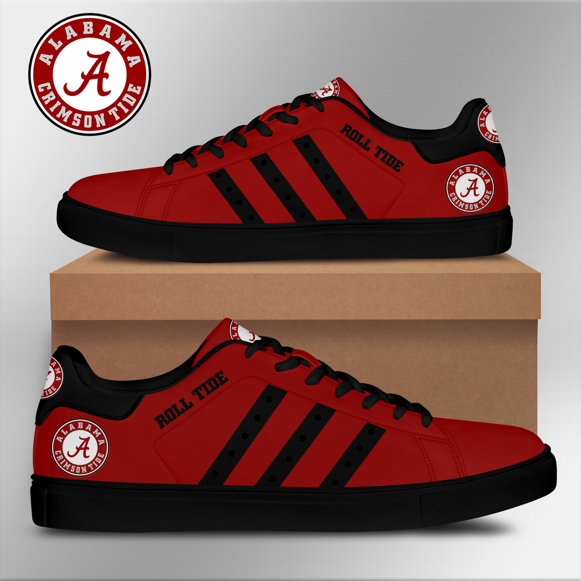 Alabama Crimson Tide Low Top Shoes V3