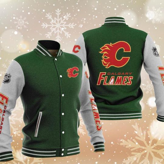 Calgary Flames Varsity Baseball Jacket