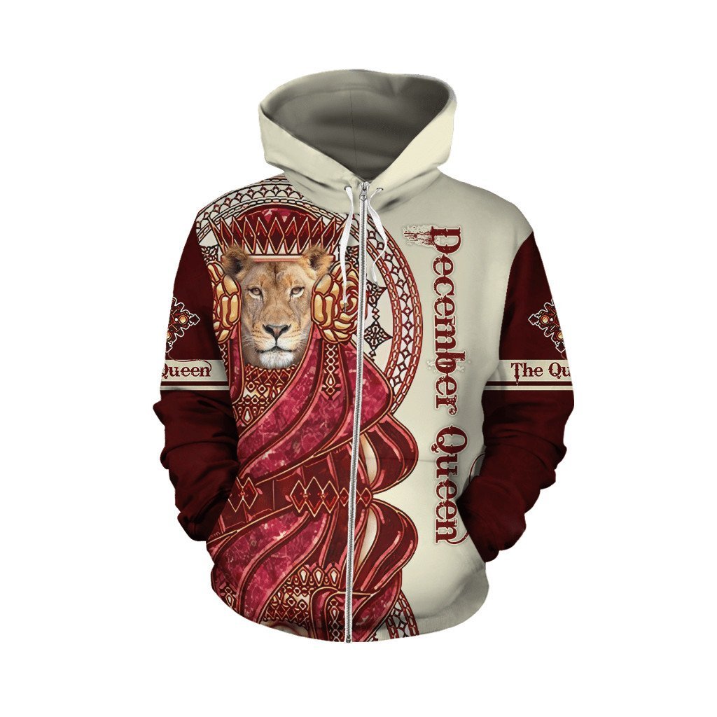 December Lion Queen 3D All Over Printed Shirt For Women