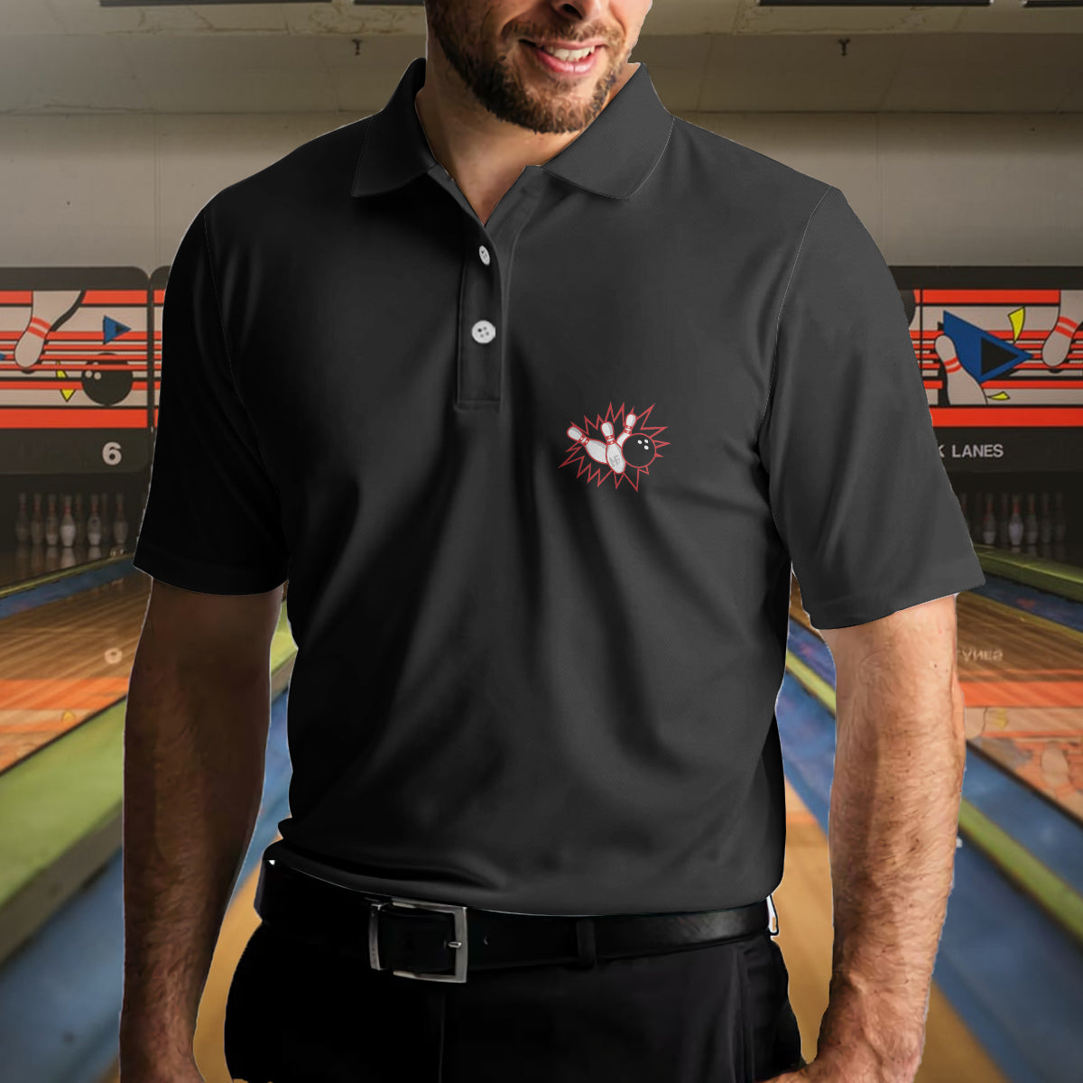 Grab Your Balls We’Re Going Bowling Polo Shirt, Black Bowling Shirt For Men Coolspod