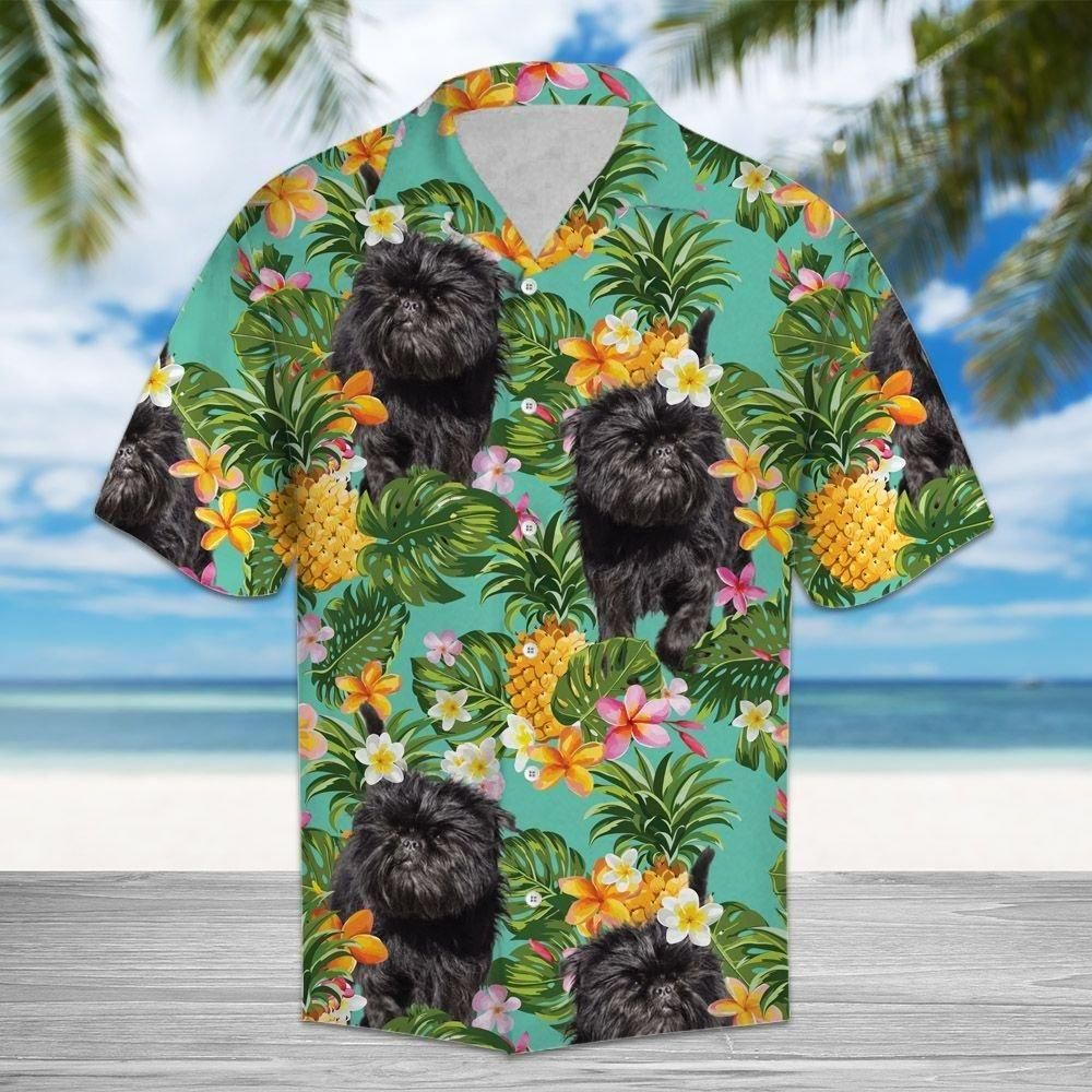 Tropical Pineapple Affenpinscher Aloha Hawaiian Shirt Colorful Short Sleeve Summer Beach Casual Shirt For Men And Women