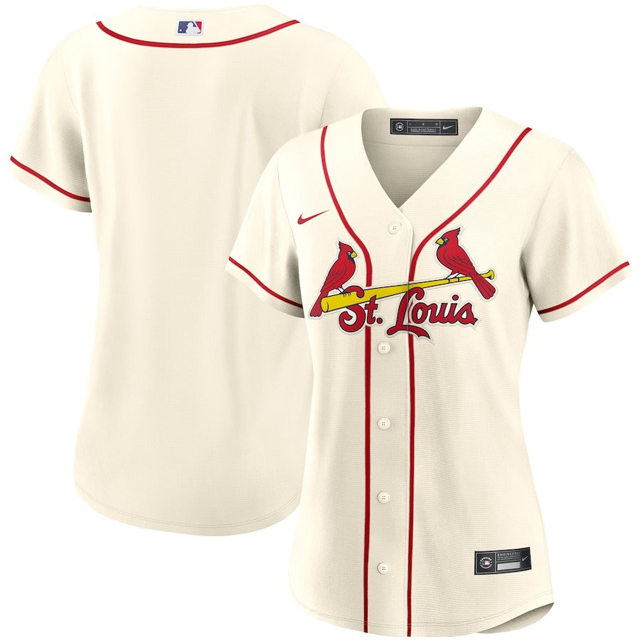 Women’S St. Louis Cardinals Nike Cream Alternate Replica Team Jersey In Stock – This Item Will Ship Within 3 Business Days.