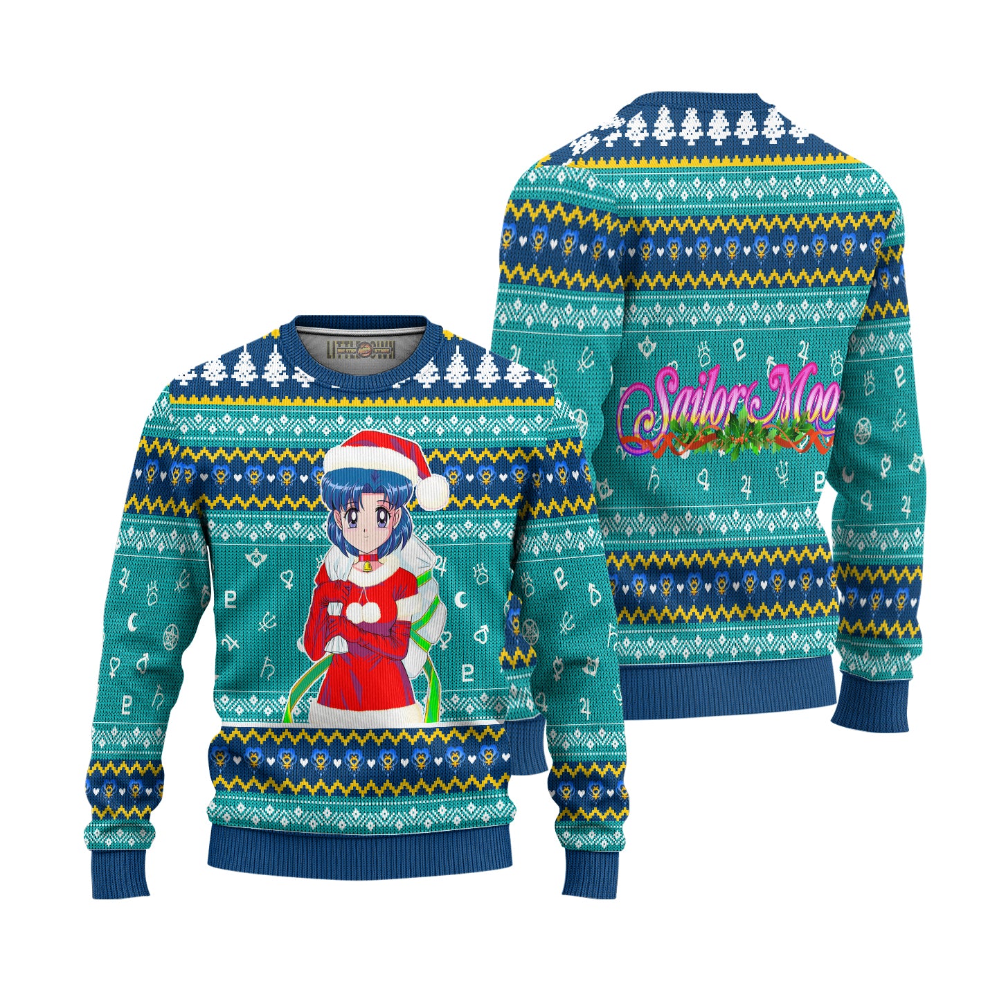 Sailor Mercury Ugly Christmas Sweater Sailor Moon Anime Xmas Gift