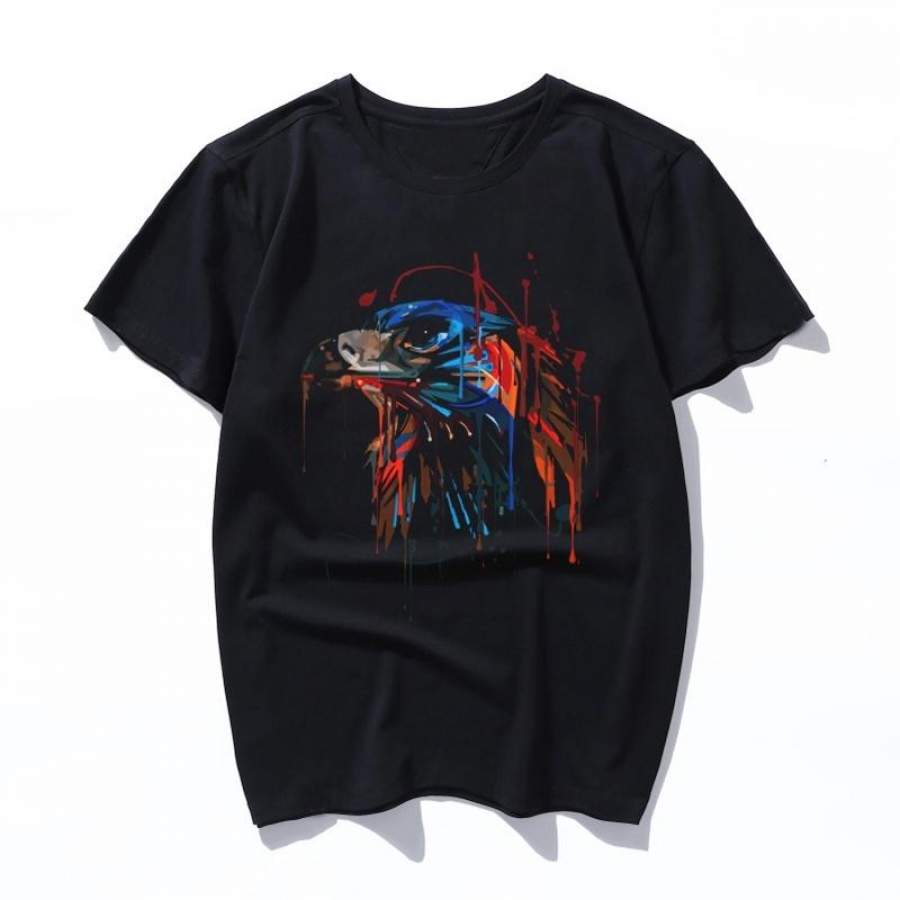 eagle painting Womens mens T shirt Korean Style Casual Hip Hop Streetwear Friends 90S Grunge Aesthetic Basic Print Tee Stranger Things