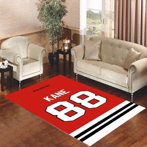 Chicago Blackhawks Patrick Kane Jersey Back Living Room Carpet Rugs Area Rug For Living Room Bedroom Rug Home Decor