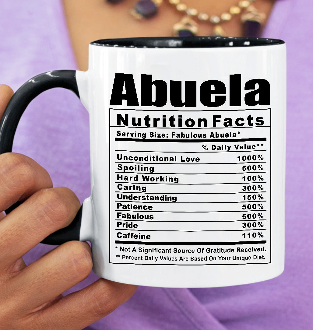 Abuela Facts Accent Mug, Gift For Mexican Mom, Mexican Mothers Day Gifts