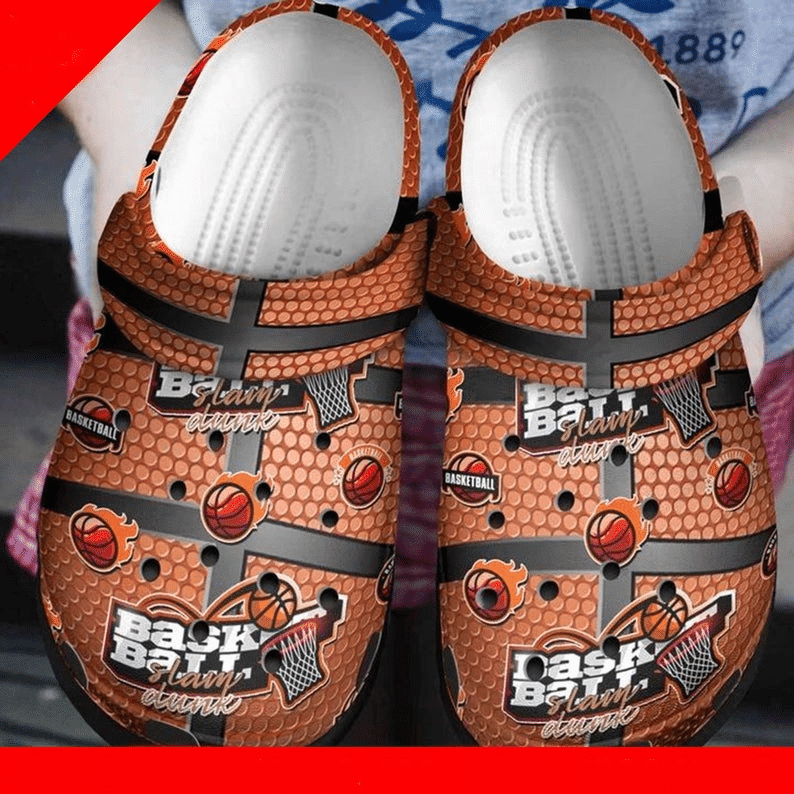 Basketball Pattern 2 Rubber clog Shoes Comfy Footwear