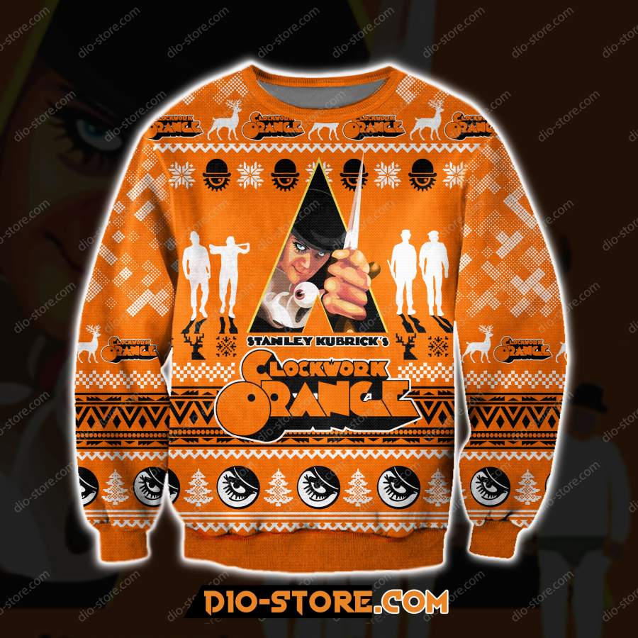 A Clockwork Orange 3D Print Ugly Christmas Sweatshirt