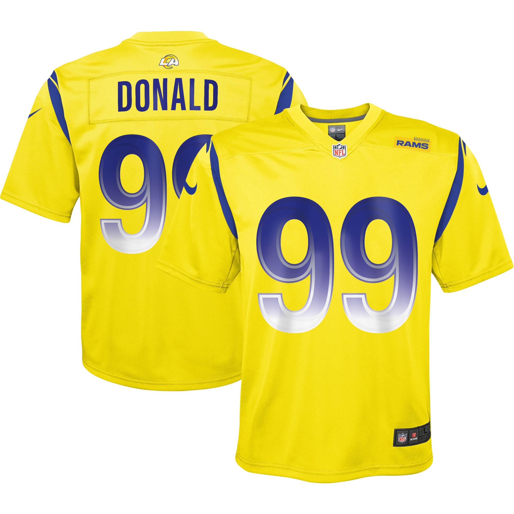 Aaron Donald Los Angeles Rams Youth Inverted Game Jersey – Gold