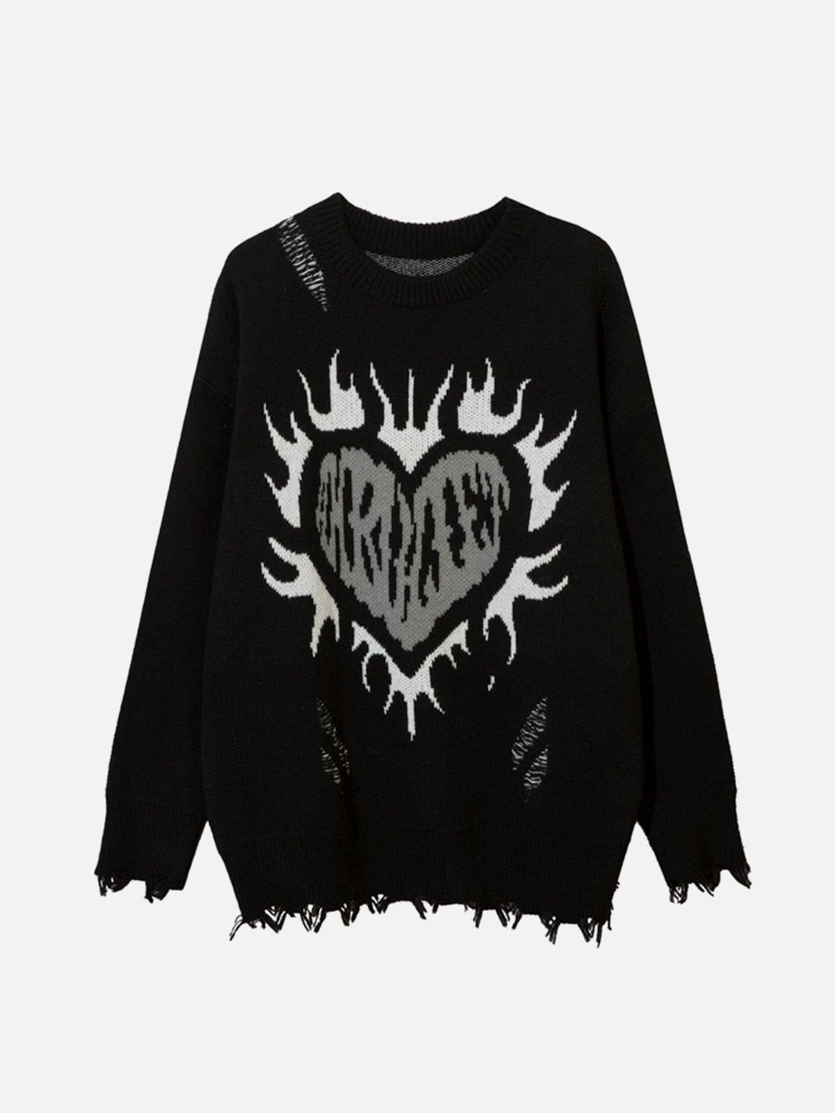 Talishko™ – Flame Heart Jacquard Sweater