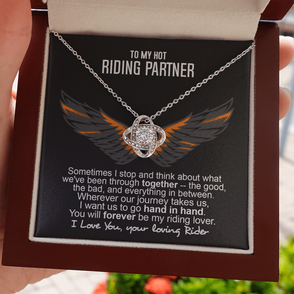 To My Harley Davidson Hot Wife| Love Knots Necklace | Gift For Her | Gift From Him Harley Davidson Necklace