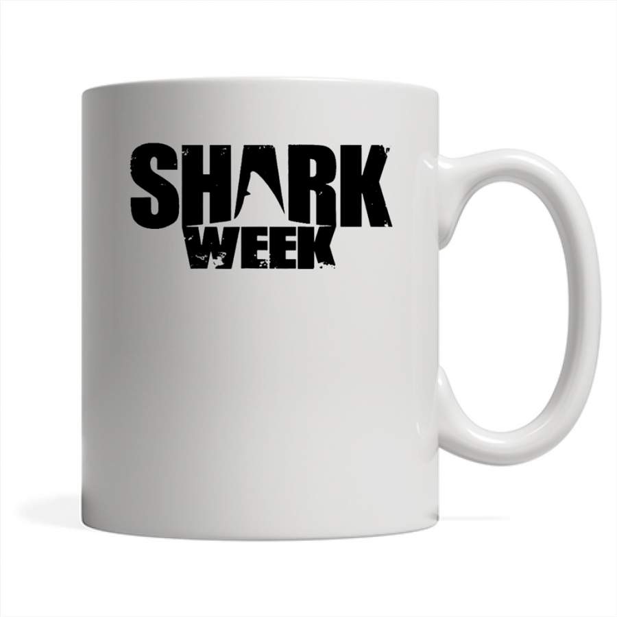 Week of The Shark New 2018 Novelty Graphic a – Full-Wrap Coffee White Mug