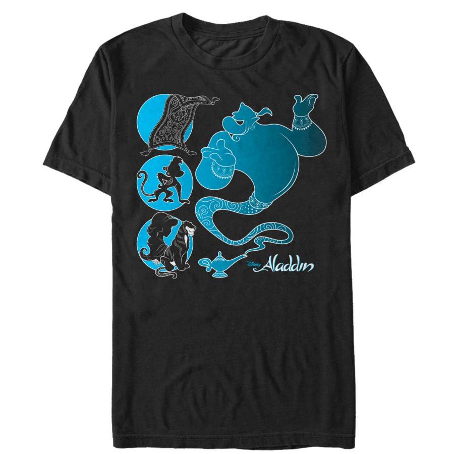 Aladdin Men’s Genie and Friends  T Shirt