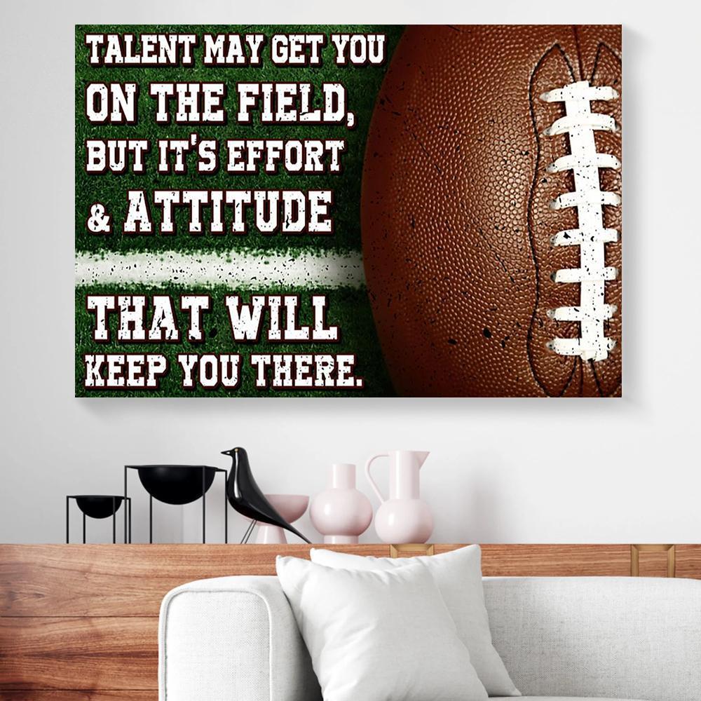 Custom Canvas Prints Talent May Get You On The Field Rugby Horizontal Canvas Wall Art Delightful Wall Art Home Decoration