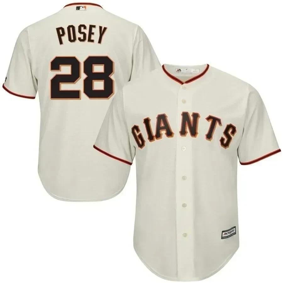 Buster Posey San Francisco Giants Cool Base Player Jersey – Cream