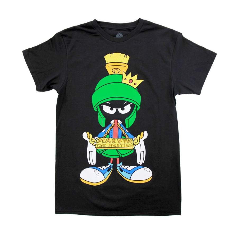 DTAOrder DTA Looney Tunes Hip Marvin The Martian Front and Back Adult T ...